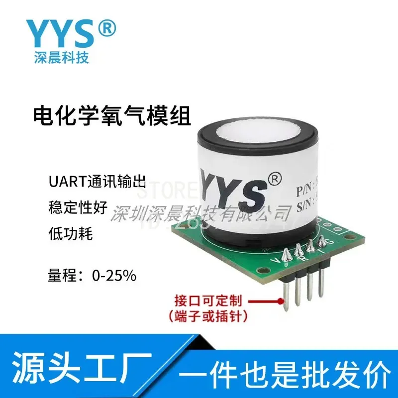 for Oxygen Sensor Electrochemical Module O2 Concentration Detection UART Output SC03-O2 High Precision Detection