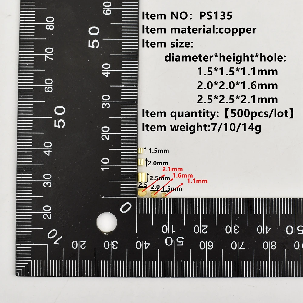 500ชิ้น/ล็อต1.5-2.5มม.ตำแหน่งหลอดท่อทองแดง Crimp End ลูกปัดสำหรับเครื่องประดับทำสร้อยข้อมือเชือก Stopper