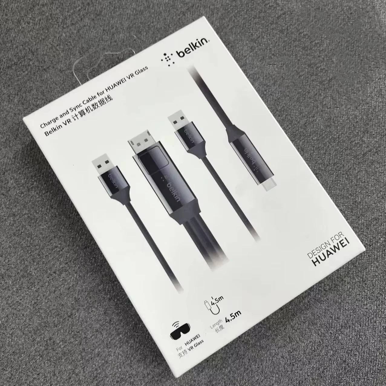 Original Belkin VR Cable for Huawei VR Glasses CV10 Computer Connecting Cable Charge and Sync Cable