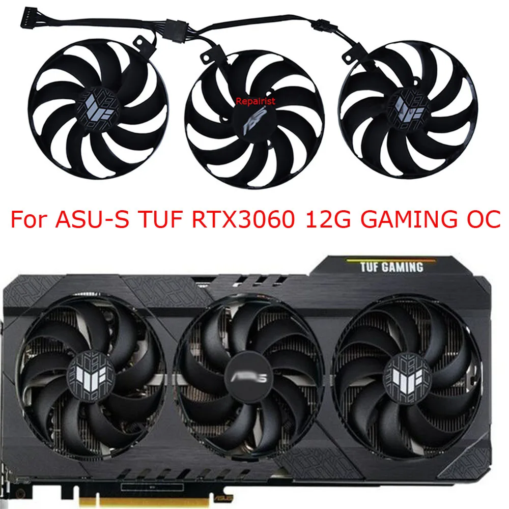 3 adet/takım, CF9010U12S, ekran kartı fanı, grafik soğutucu, ASUS TUF RX 6700 XT O12G GAMING,ASUS TUF RTX3070 8G GAMING için