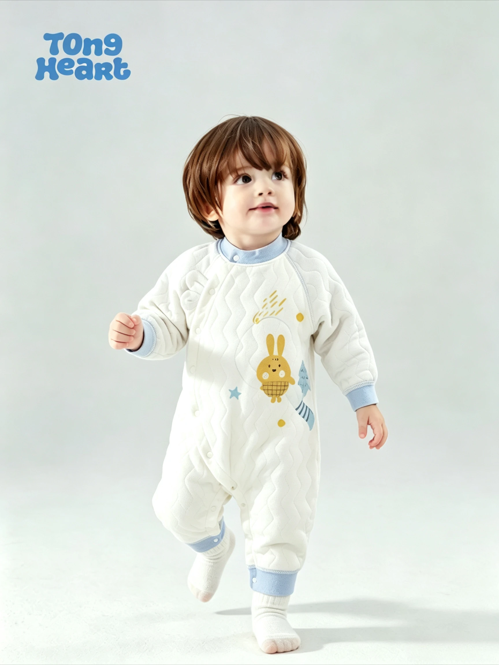 TongHeart Winter Baby Warmth-Resistant One-Piece Suit for Newborns, Suitable for Autumn and Winter, Provides Warmth and Cold