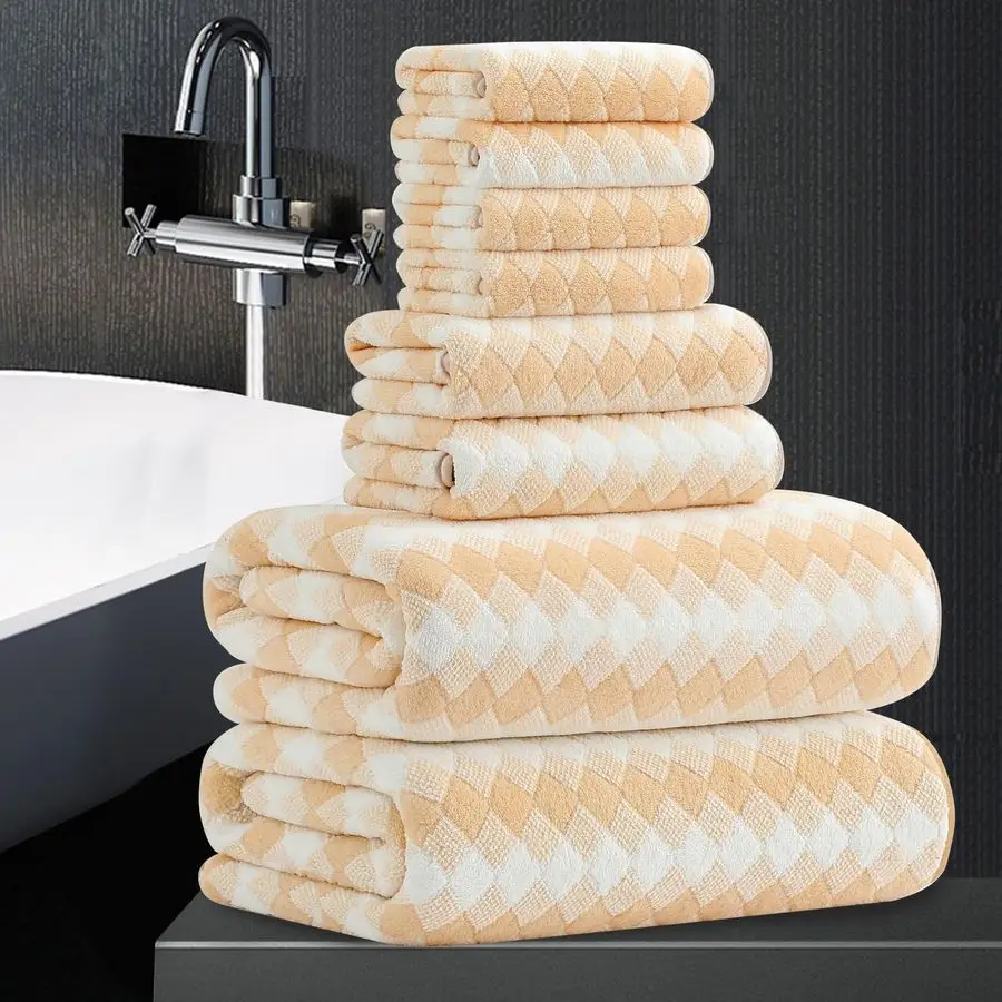 

Piece Bathroom Towel Set 2 Oversized Bath Towels,2 Hand Towels,4 Washcloths 600GSM Soft Hotel Towel Set Extra Large Bath Sheet f