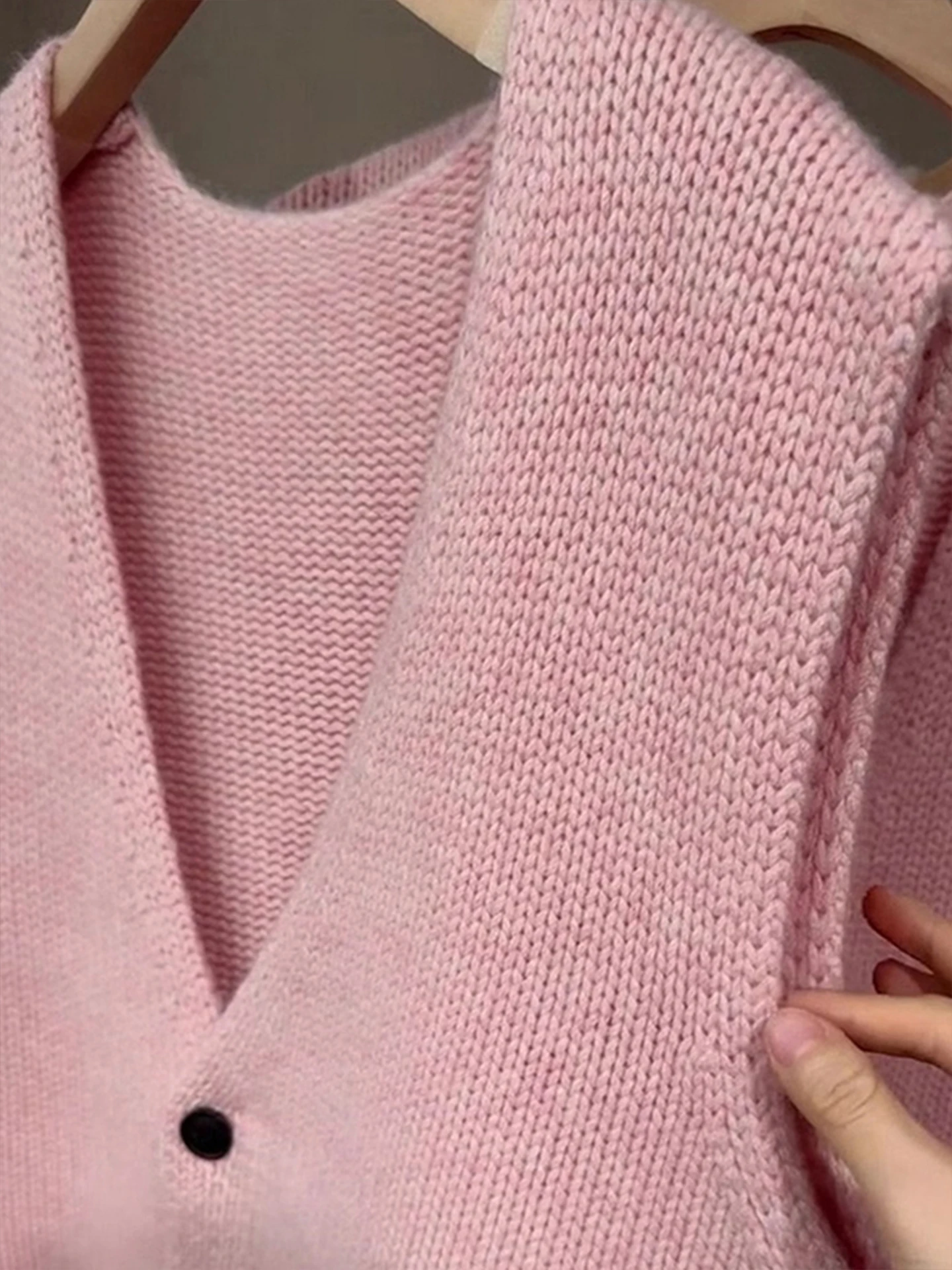 Sweet V-Ne Svel Knitted Vest Commute Friendly Layering Open Cardigan Sle Versatile Autumn ential Poetic Lin Brand