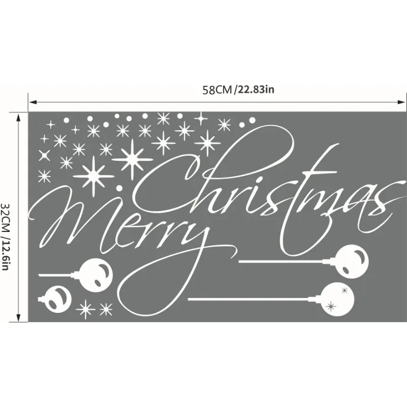 Merry Christmas Bell Wall Stickers Home Decoration Wall Decals for Glass Window Sticker Xmas Home Decor Shop Showcase Art Design
