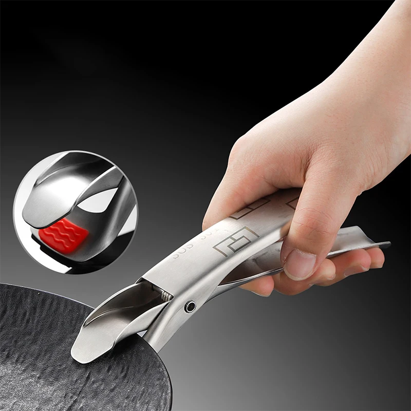 Stainless Steel Anti-Scald Gripper Clips Hot Dish Plate Non-Slip Bowl Clamp Holder for Frying Pans Air Fryer Steamers Oven