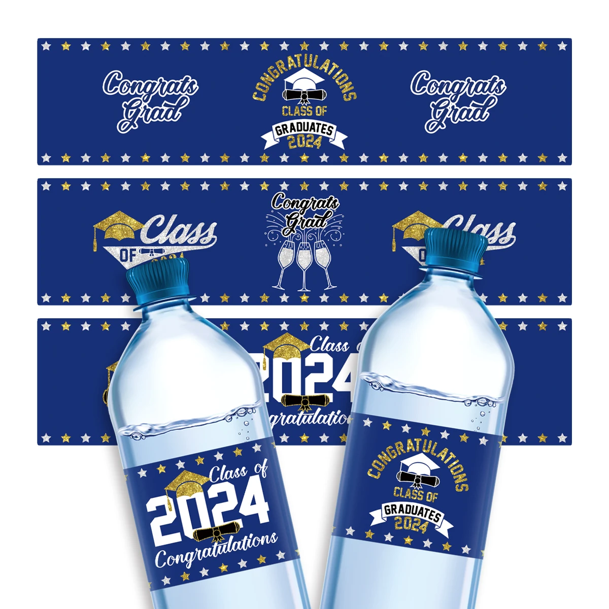 ملصقات المياه المعدنية للتخرج ، فئة ، ملصقات ديكورات حفلات التخرج ، زخرفة الزجاجة المخصصة ، هدية ، 15 دولارًا