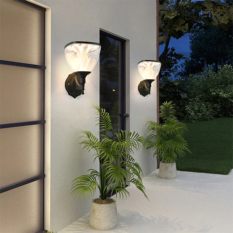 SAMAN Contemporary Solar Outdoor Wall Lamps Simplicity Waterproof Creative Balcony Hallway Courtyard Villa Gate Hotel