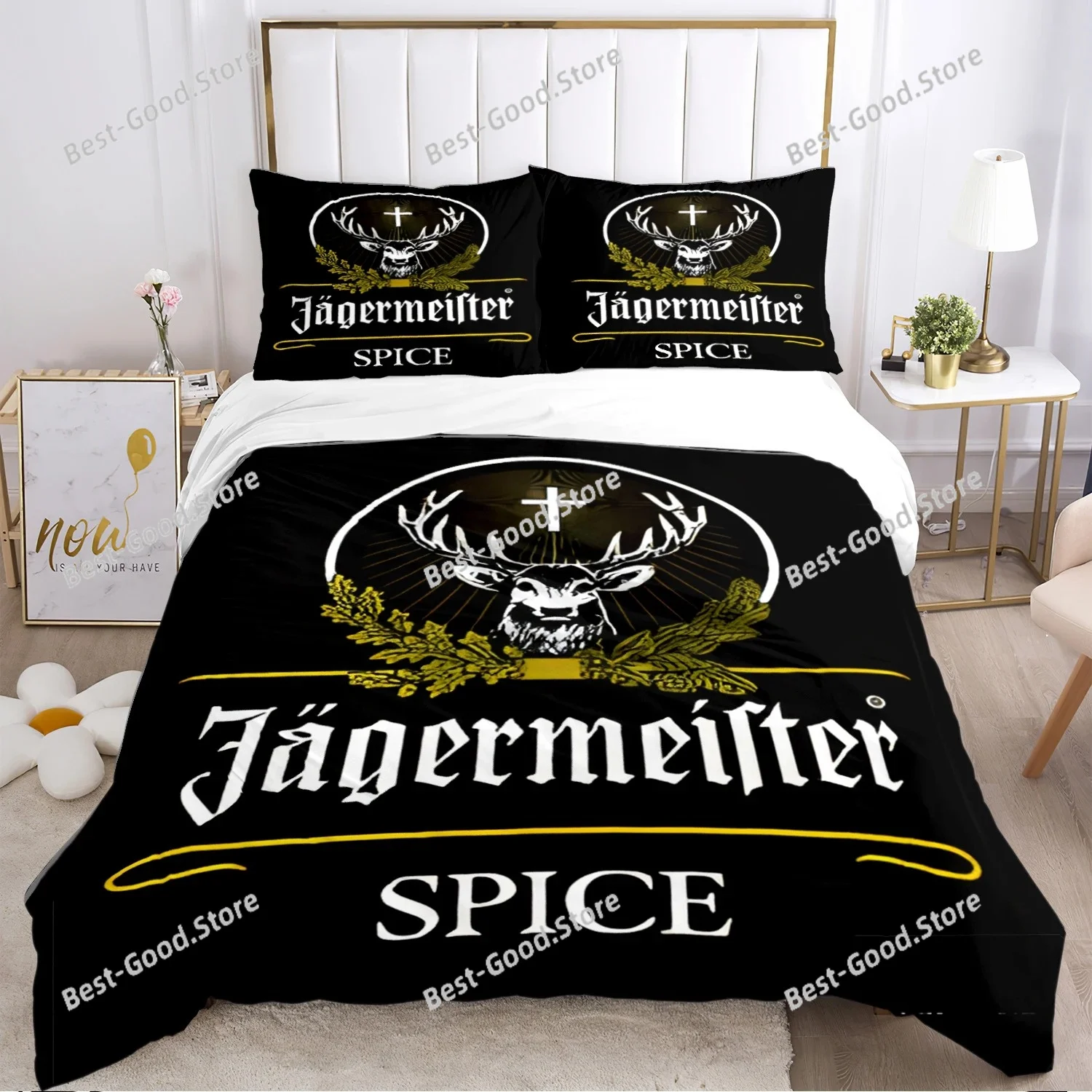 Deer Head Element Casal All Season Duvet Cover Comforter Bedding Sets Soft Quilt Cover and Pillowcases SingleDoubleQueenKing