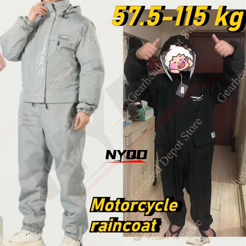 full-body-breathable-one-piece-raincoat-waterproof-windproof-motorcycle-riding-rider-biker-outdoor-fishing-convenient-rain-suit