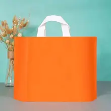 100pcs Custom Logo Colorful Shopping Bags With Handle Plastic Gift Bag Print One Color Logo On One-sided Free Design Print