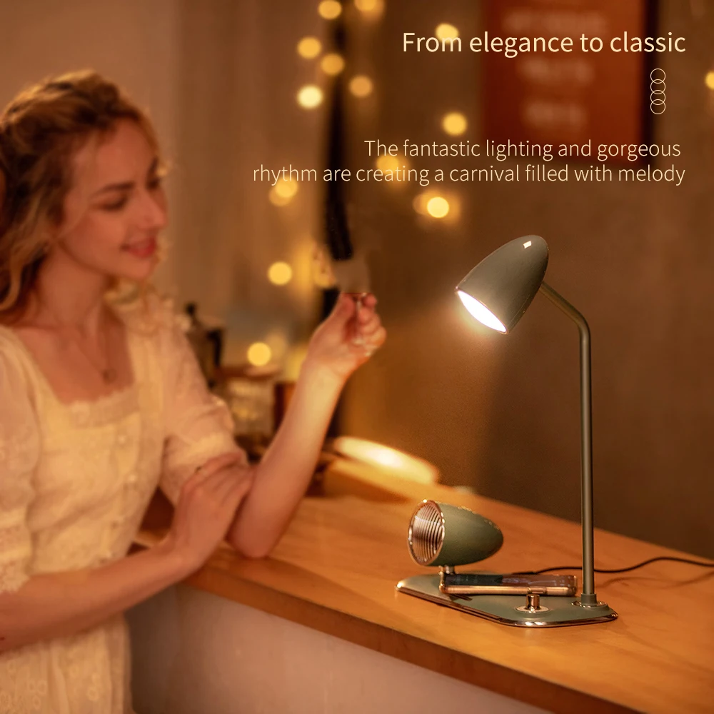 Colsur 3 In 1 15W Wireless Charger Night Light Bluetooth Speaker Suitable for IPhone12/13/14 Samsung Xiaomi Huawei Fast Charging