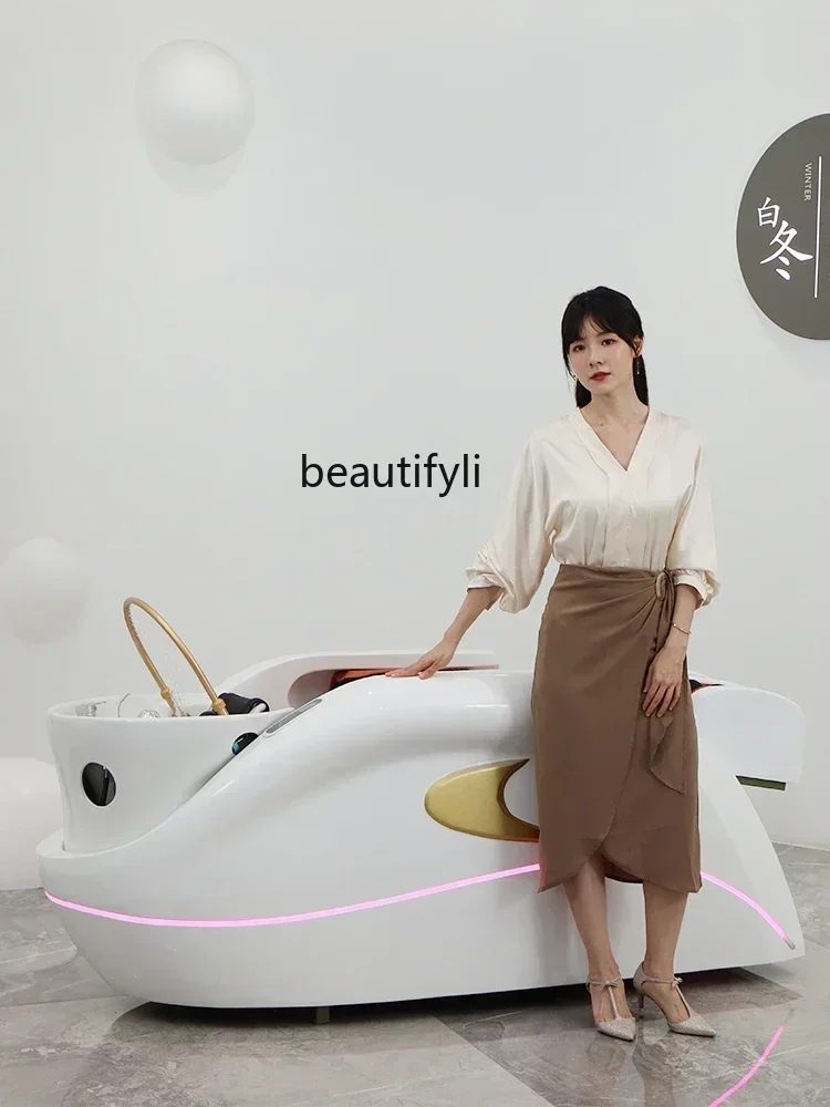 Intelligent Electric Massage Shampoo Bed Flushing Bed Water Circulation Head Treatment Fumigation Multifunctional Bed