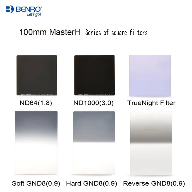 Benro MasterH 100x150mm Hrad GND4 0.6 / GND8 0.9 / GND16 1.2 Insert Glass Hard Grad ND Filter 100mm