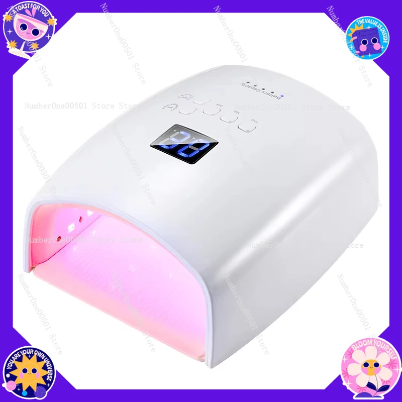 

Беспроводная перезаряжаемая лампа для фототерапии, лампа для маникюра, быстросохнущая лампа для сушки ногтей 48 Вт