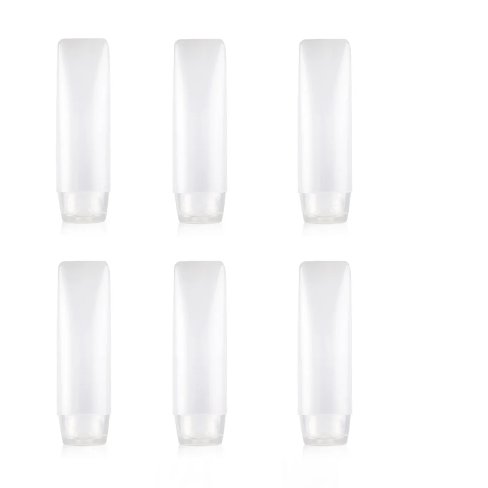 

6pcs Travel Squeeze Bottles Portable Soap Dispensers Travel Bottles Countertop Lotion Containers 30ml