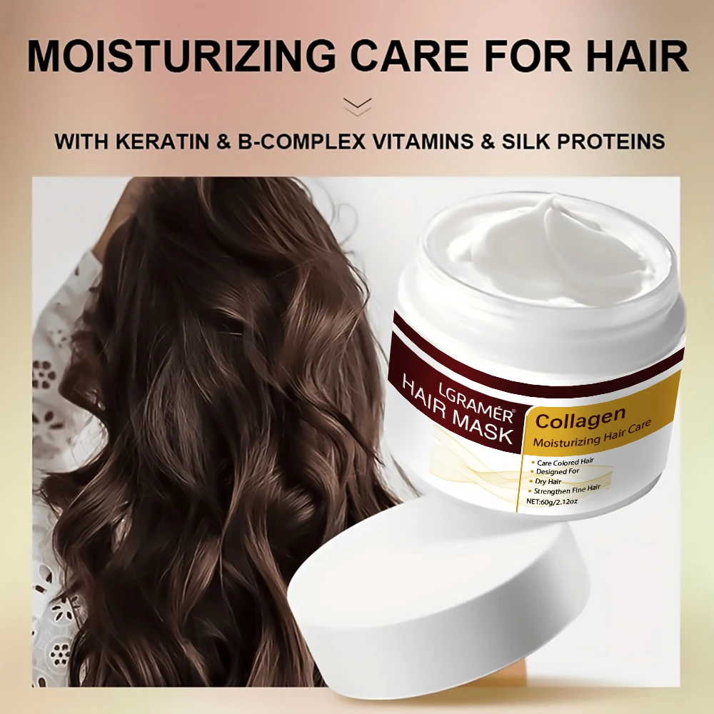 Deep Repair Damaged Dry Hair-collagen Conditioning Intense Hydrating Hair Mask Essence Keratin Conditioner for All Hair Types
