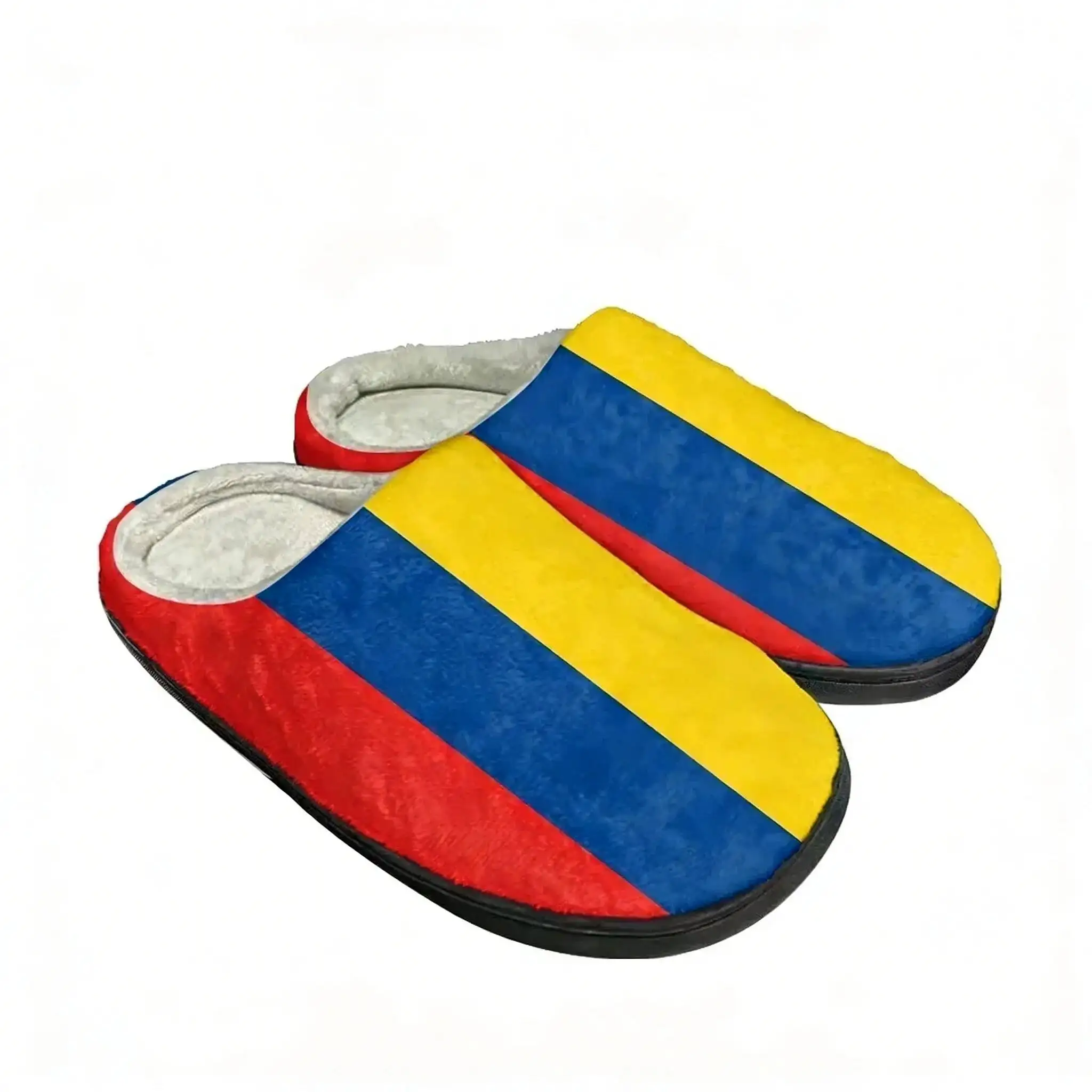 Hot Colombia Flag Fashion Cotton Custom Slippers Mens Womens Teenager Plush Casual Keep Warm Shoes Thermal Comfortable Slipper