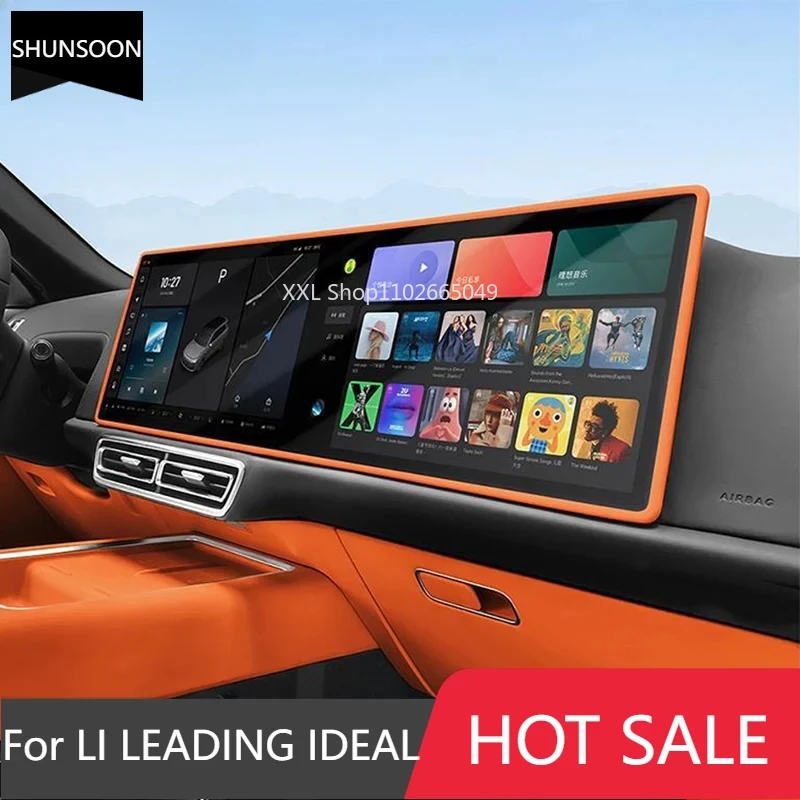 LiXiang-cubierta de silicona para coche, marco de pantalla, borde de pantalla, Control Central, accesorios de película protectora, Ideal para líder