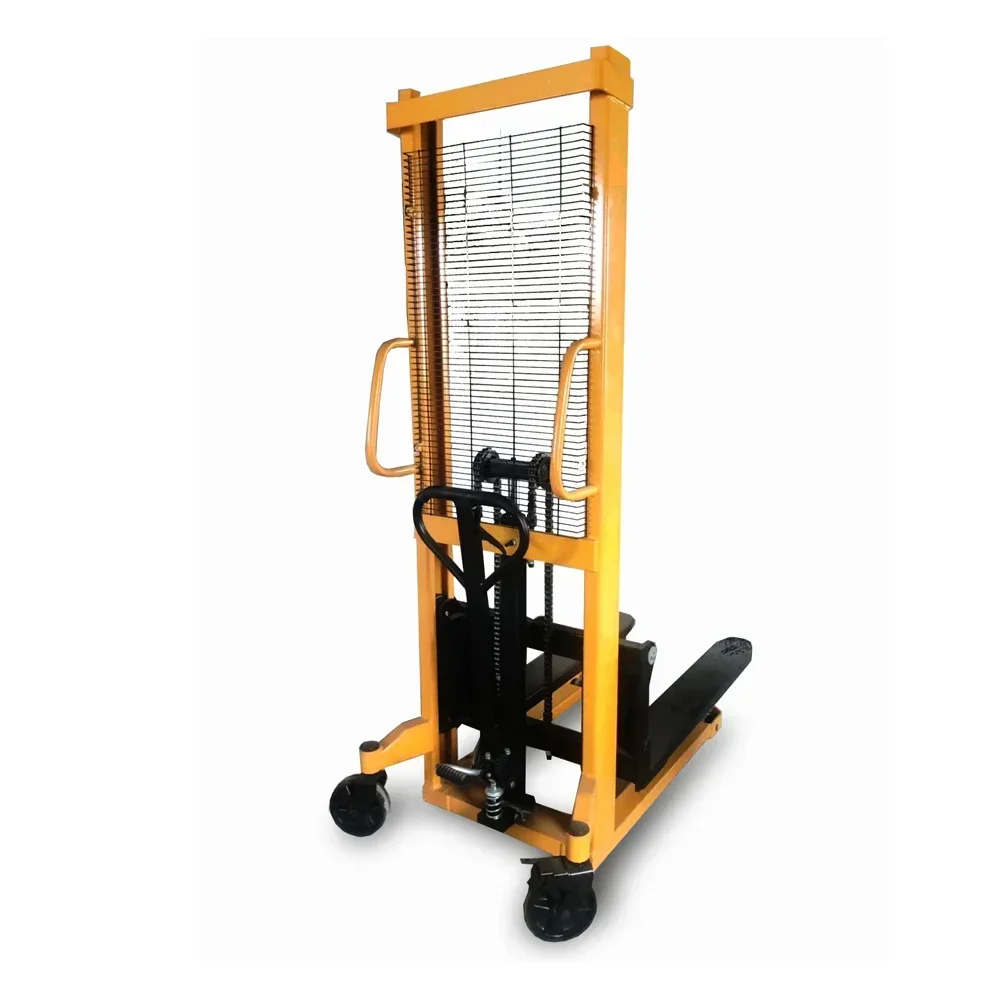 Manual Hydraulic Pallet Stacker 2 Ton 1.6 Meter C-Section Steel Foot Brake for Material Handling Equipment
