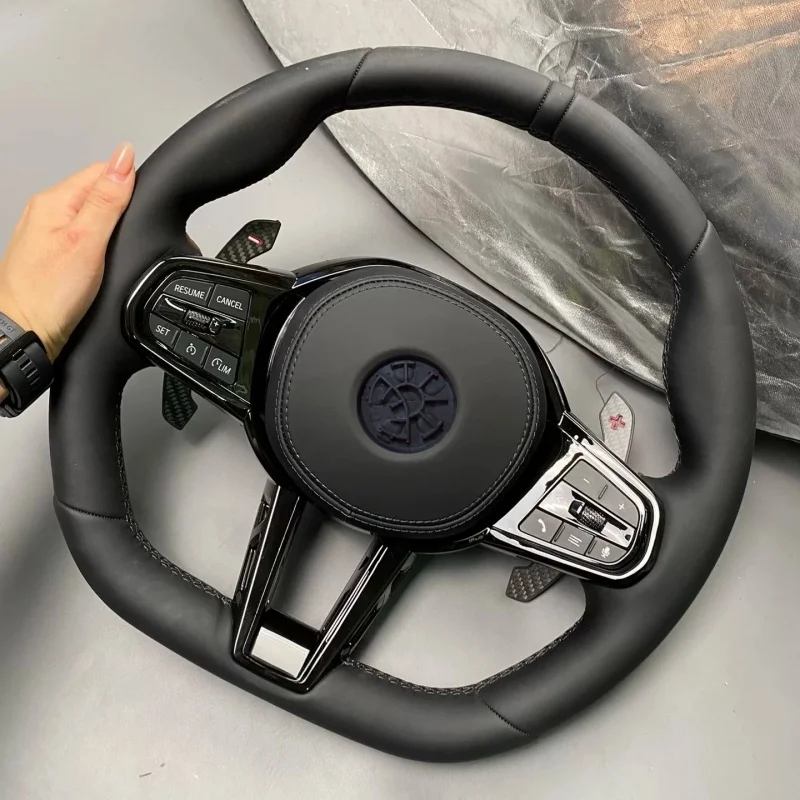 Upgrade New CS Track Leather Suede Steering Wheel For BMW 12345678 X 1234567 F Series/G Series M1 M2 G20 G30 3 Series 5 Series