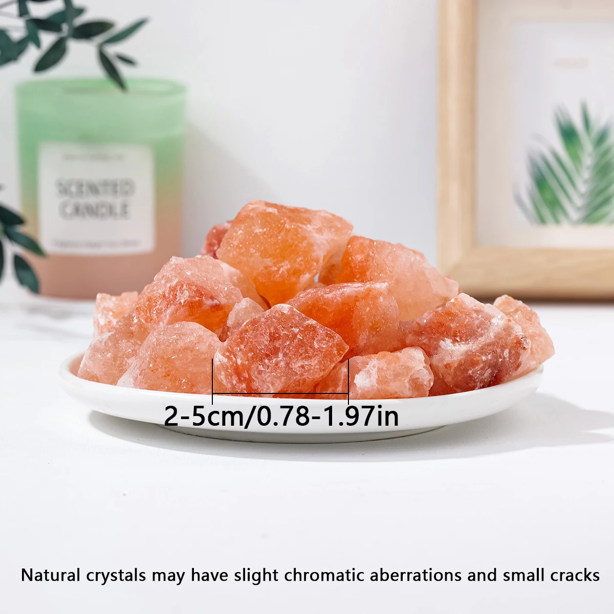 F2 100g/bag Natural Crystal Himalayan Orange Salt Raw Stone Diffuser Minerals Specimen Raw Mineral
