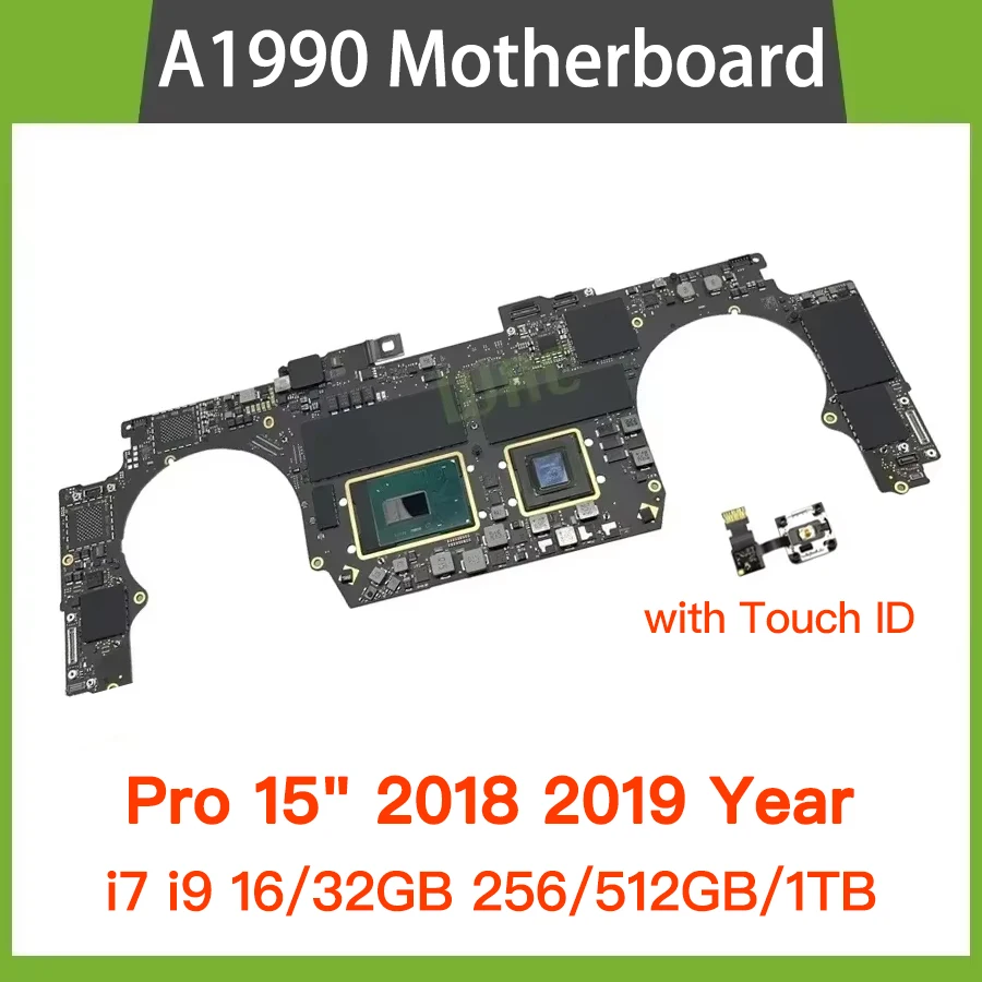 A1990 Motherboard i7 i9 16GB 32G 256 512GB 1TB for MacBook Pro