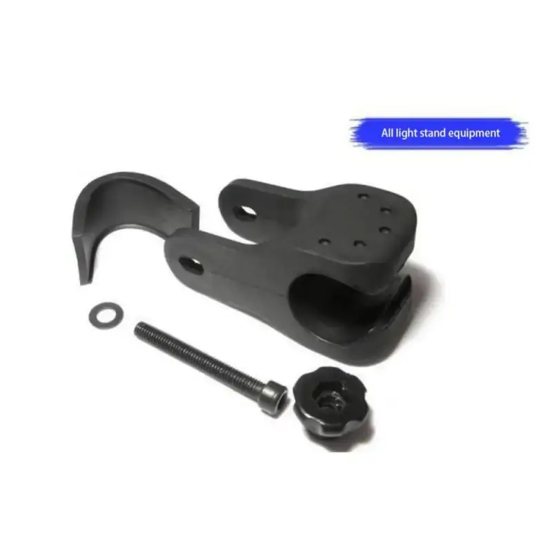 Light Stand Stability Conversion Function Easy Disassembly Anti-slip Design Clip Lightweight Black U-shaped Clip