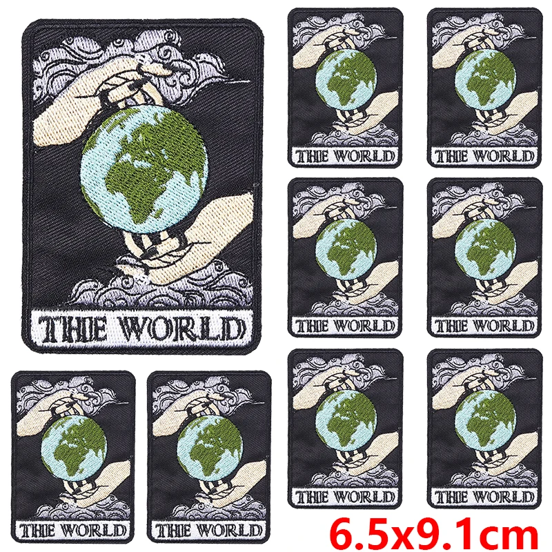 10 Stks/partij Groothandel Schedel Tarot Patch Op Patches Op Kleding Diy Geborduurde Patches Voor Kleding Smeltbaar/Naaien Applique