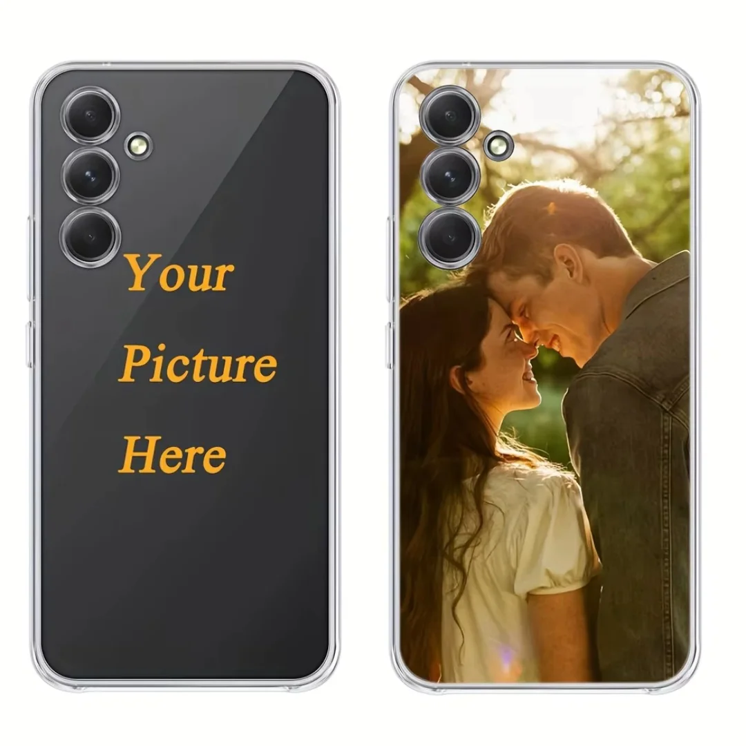 DIY Custom Photo Phone Case Clear Transparent TPU Cover Couple Family Gift For Samsung Galaxy S26 S25 S24 S23 S22 S21 S20 Ultra