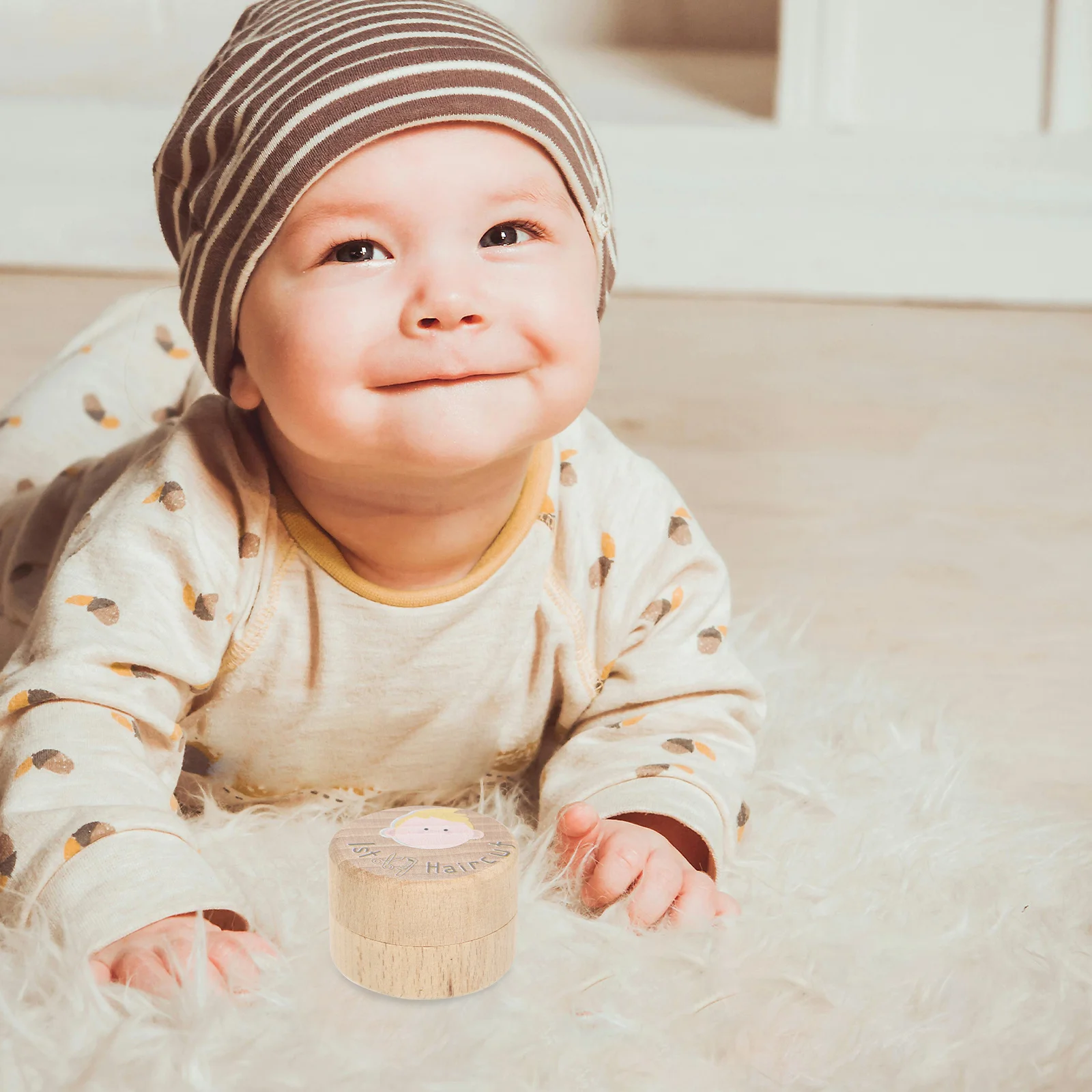 Baby First Hair Keepsake Box Wooden Memory Case For Newborn Boy Girl Haircut Storage Kids Hair Keepsake Container Gift For Baby