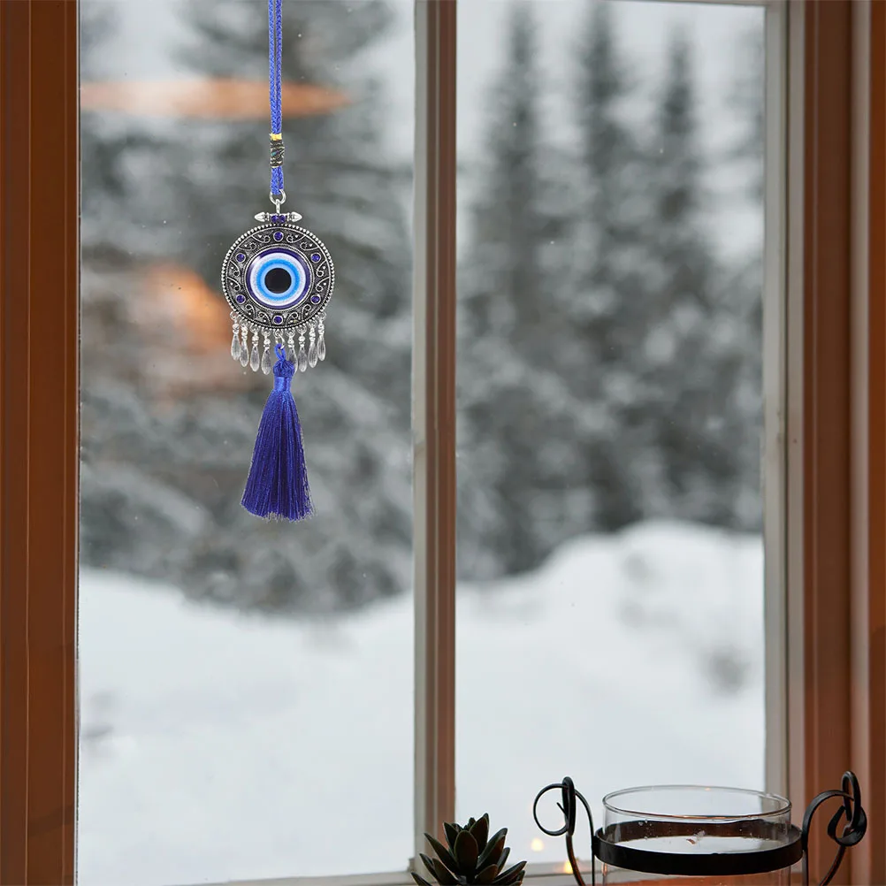 

2 Pcs Blue Eye Hanging Decor Car Evil Ornament Accessories Protection Pedant Charms Pendant