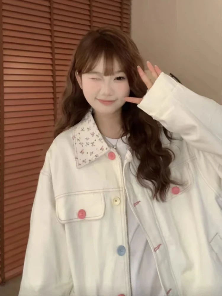 الوردي الحلو Ne البيسبول Jaet المرأة الخريف الشتاء ملابس العمل فضفاضة Sle Dopane العصرية الصينية Sle زر حتى معطف #4