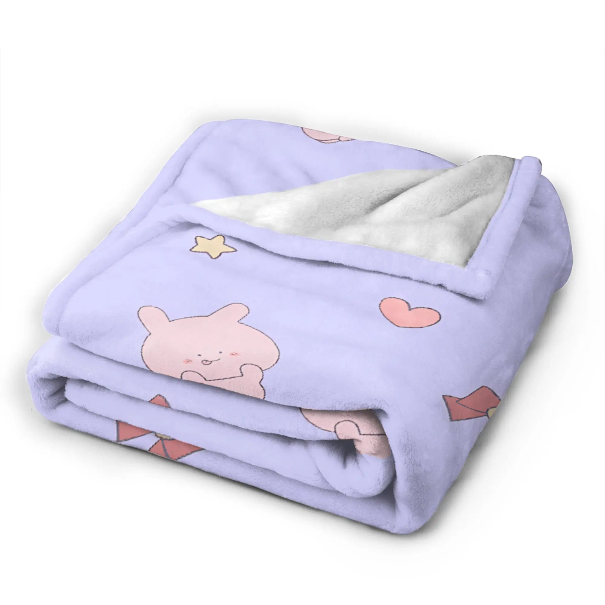 A-Asamimichaan Asleep Cute Asamimi Blanket  Warm Plush Throw Blanket For Girls Boys Living Room Flannel Bedspread Bed Cover