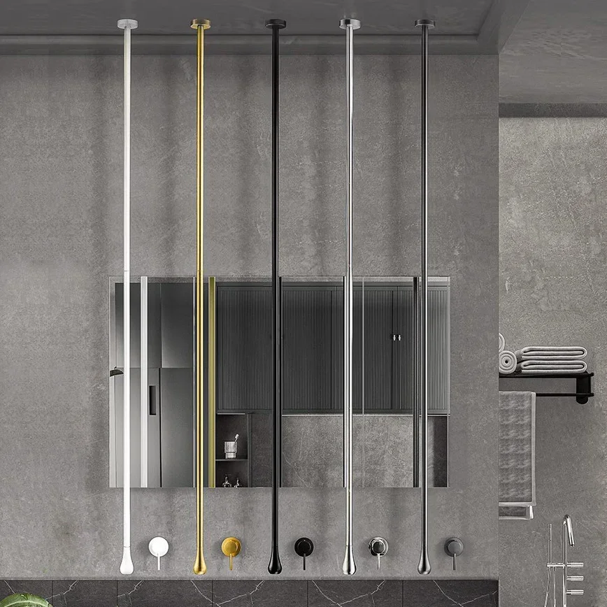 Water Drop Ceiling Mounted Bathroom Faucet Solid Brass Wall Mounted Hot Cold Water Sink Mixer Tap for Basin Bathtub