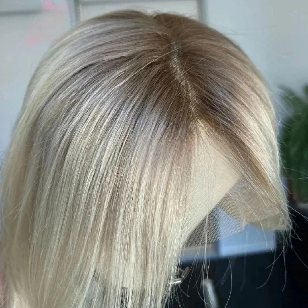 

Светло-белые блондинки, синтетические парики спереди, эластичный свободный пробор, многослойный парик с эффектом омбре, натуральные прямые волосы, волокно брюнетки