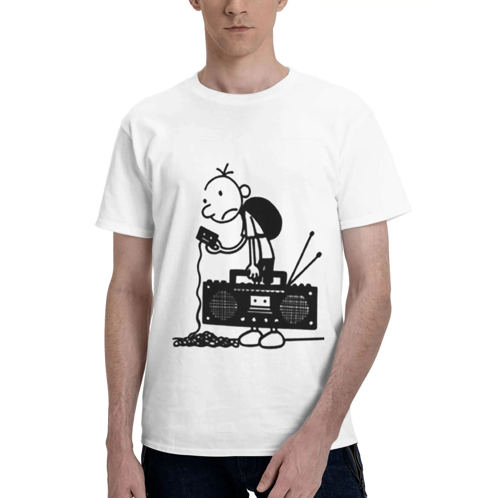 

Diary of a Wimpy Kid Old School 100% Cotton T-Shirt Men'sClassic T Shirts Men O-Neck Short Sleeve S-6XL
