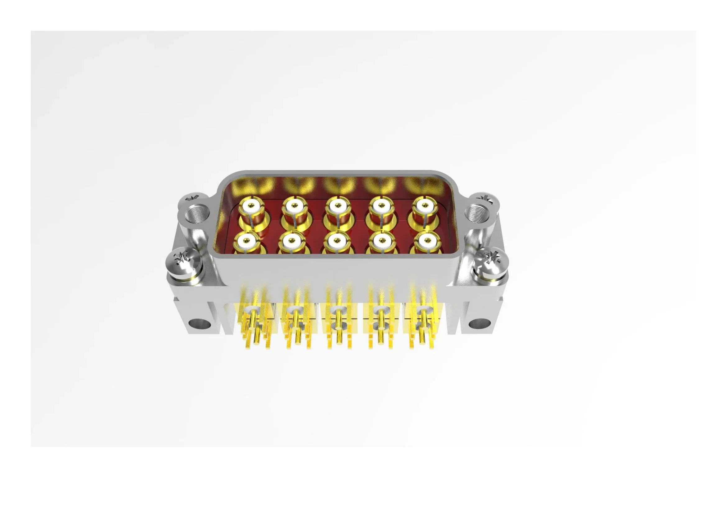 Integrated SMP/N/SMA RF Frequency 10 Position Pins High Density Connector