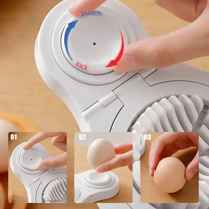 Egg Slicer Heavy Duty Strawberry Slicing Tool with Stainless Steel Wire Multipurpose Egg Slicing Cutting Tool for Soft Fruit