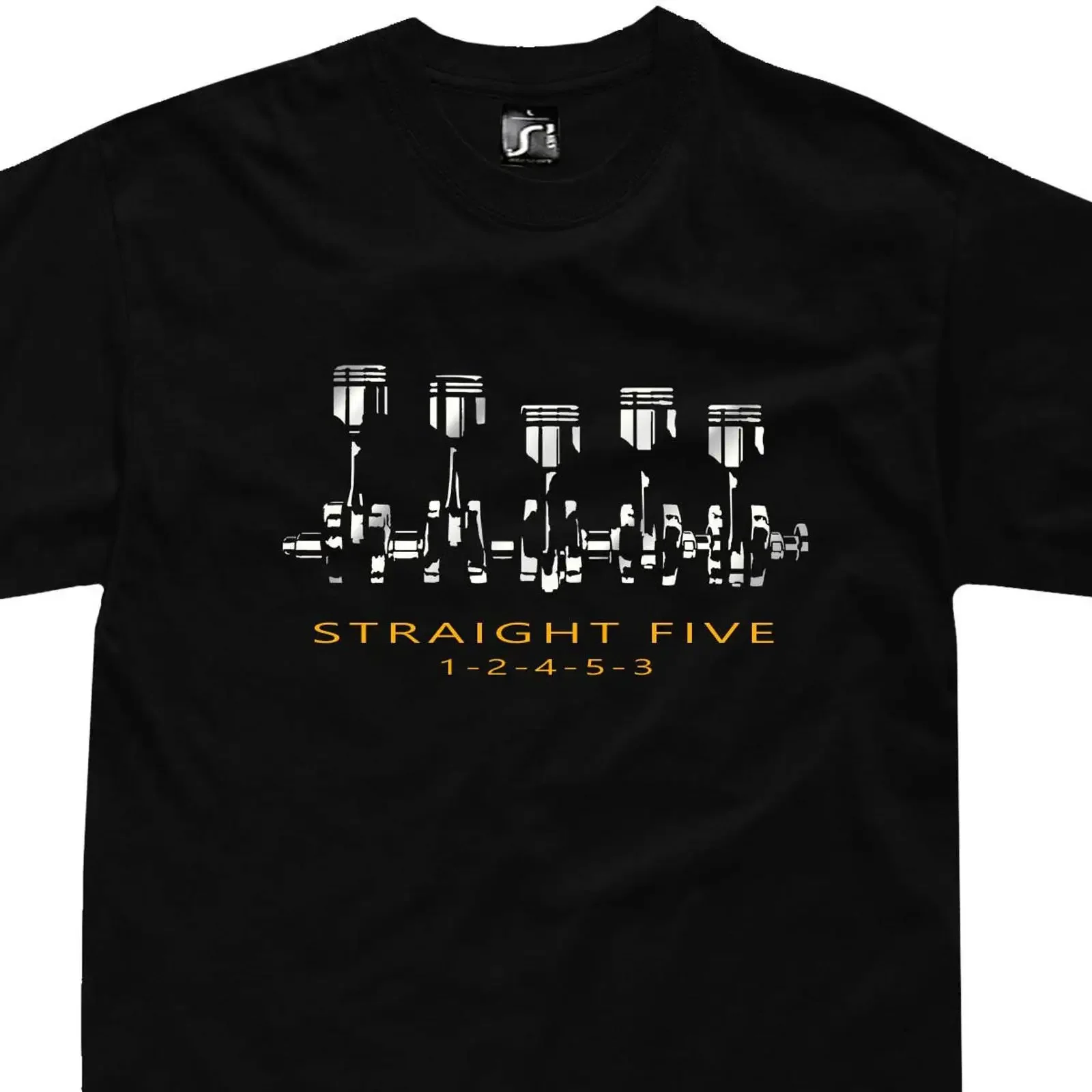 5 Cylinder Engine T Shirt Turbo Car Enthusiast vintage Washed Casual graphic designer clothes Top For Everyday Wear Stretched
