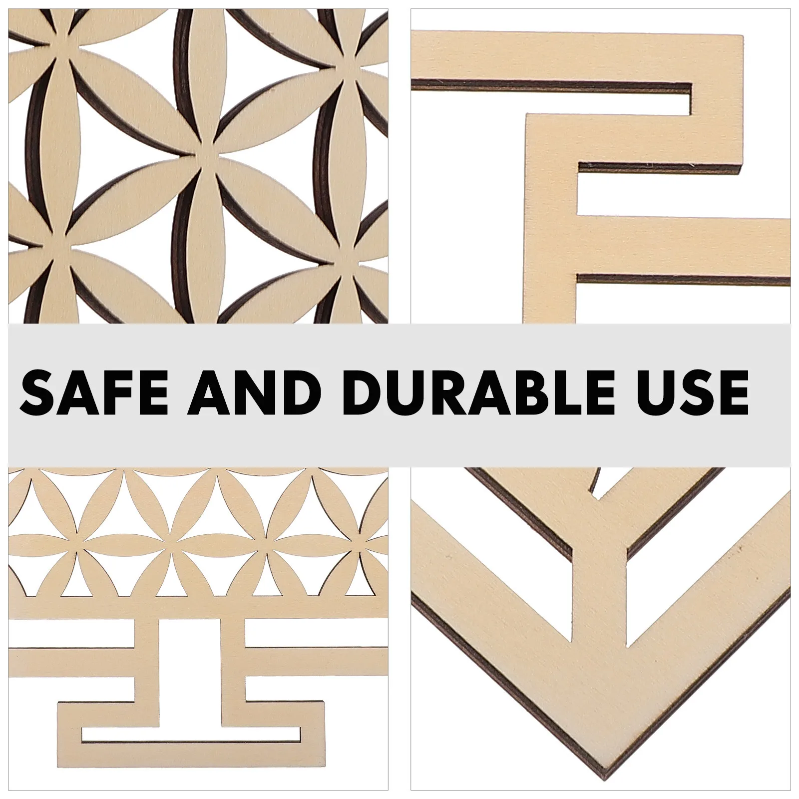 

1pc Life Flower Wooden Pendant Hollow Geometric Wall Hanging Decor For Home Party Christmas Thanksgiving Decoration Wall Art