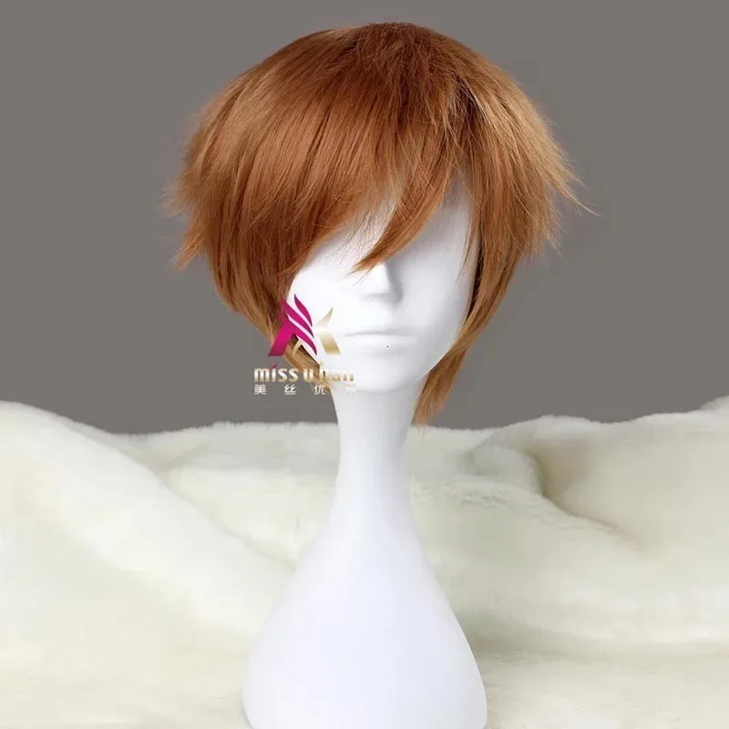2025年進撃の巨人-アルミン・アーラート-シルクストレートショートヘア-パイルイエロー合成ボブコスプレウィッグ-ウィッグキャップ