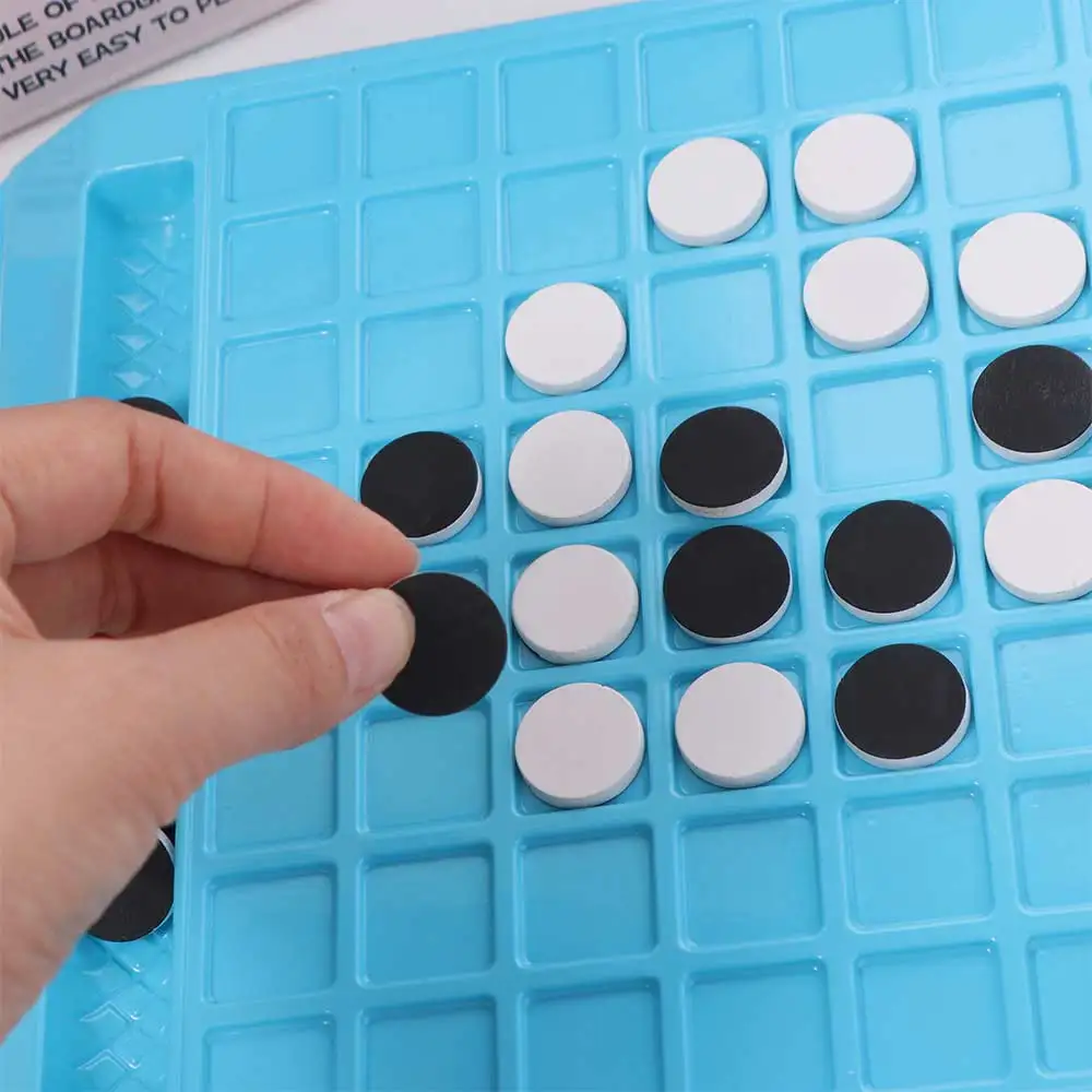 

Tabletop Game Flip Black White Chess Board Touch Flip Parent-Child Interactive Overturn Chess Montessori Portable