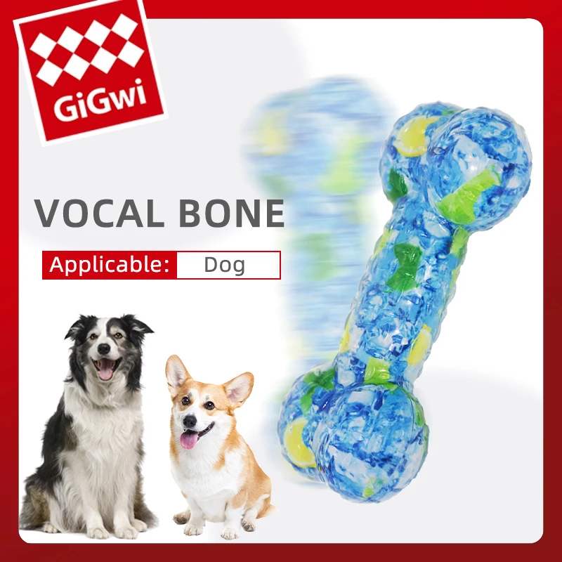 

GiGwi Dogs Toys G-BLINK Series Summer New Bouncy Bone Sounding Pets Toy for Small/Medium Dog for Puppy Molar Bite Resistant Toys