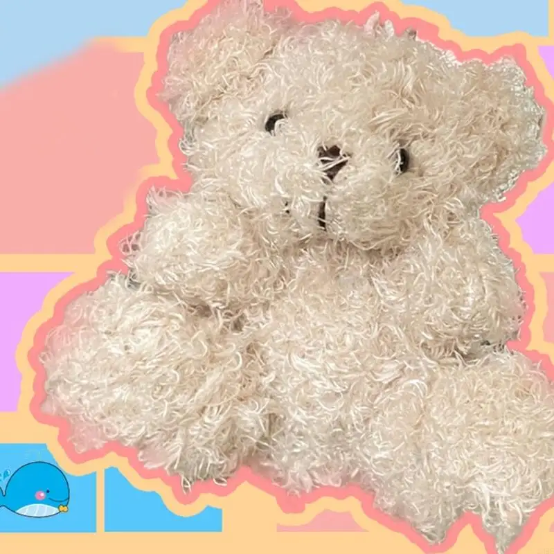 24BE Mini oso colgante peluche juguete oso muñeco llavero mochila decoraciones colgantes regalo para niños