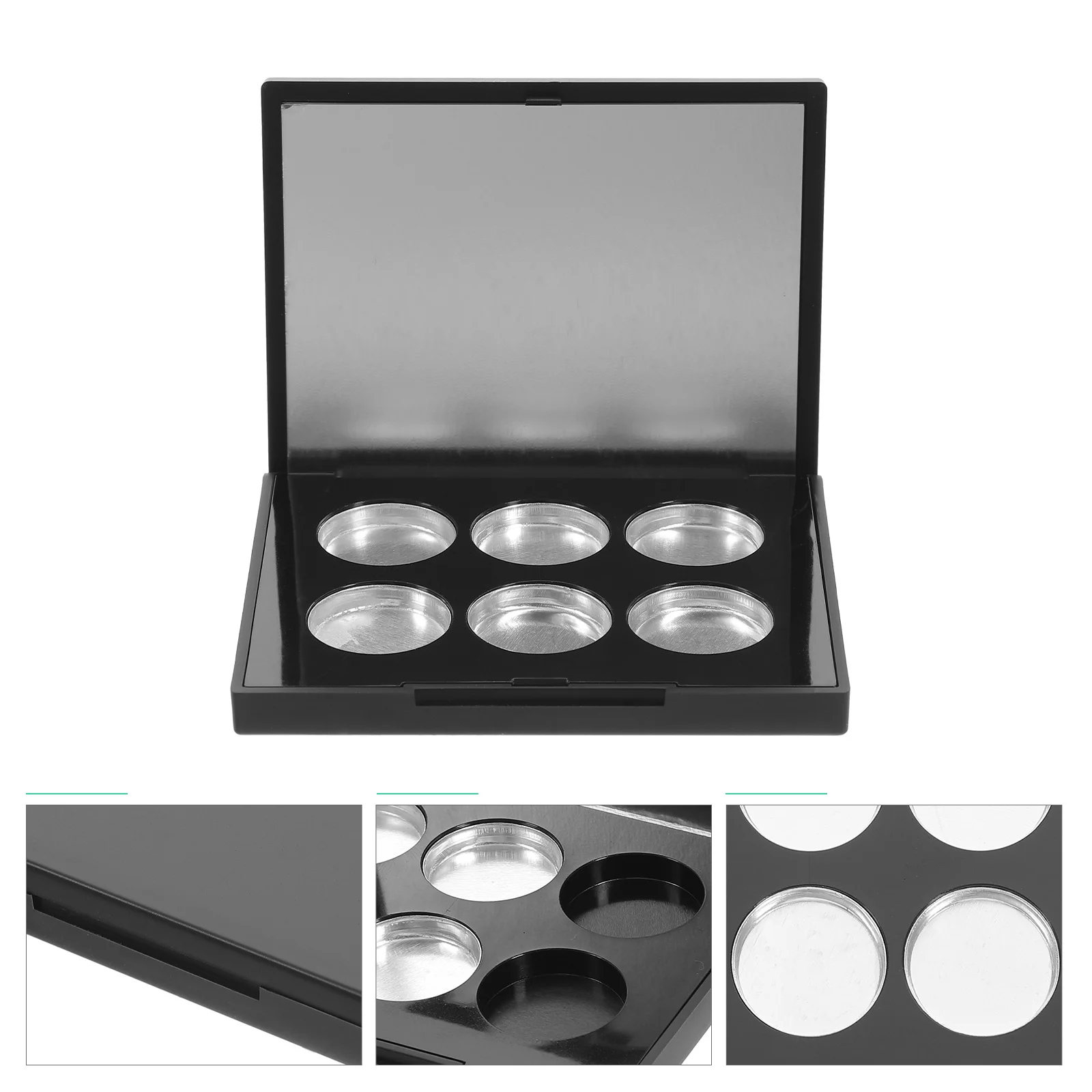 1Set Eyeshadow Holder Durable Wear Resistant Makeup Case Compact Refillable Organizer DIY Travel Blush Storage Box
