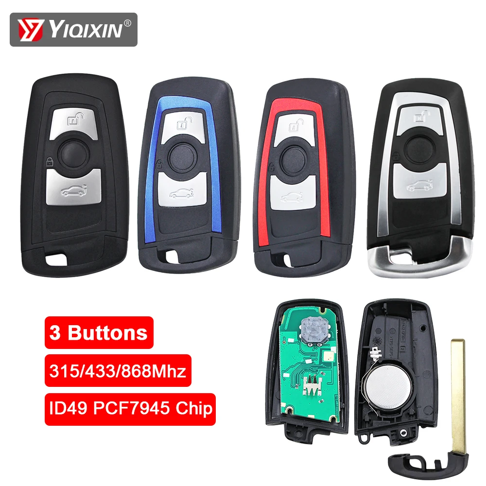

Дистанционный ключ от 315/434/868 МГц для BMW 3 5 7 F серии X3 X5 F10 F20 F30 F FEM BDC CAS4 CAS4 + 2012-2017 ID49 PCF7945 Чип без логотипа