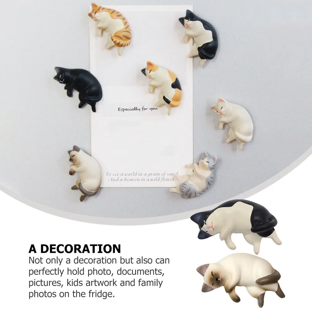

2pcs Cat Shape Fridge Magnets Black Magnetic Soft Gel Decorative Art Refrigerator Stickers Holds Photos Documents Kids Artwork