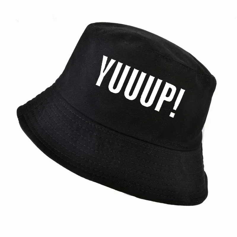 

Funny Adult YUUUP! Print Bucket Hat fashion Brand High Quality Summer men Women Fisherman cap