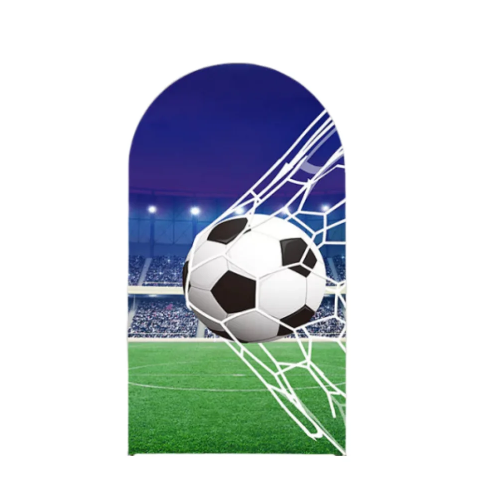 خلفية قوس عيد ميلاد الصبي للأطفال حديثي الولادة تخصيص ملعب كرة القدم الرياضية موضوع استحمام الطفل خلفية كشك التصوير