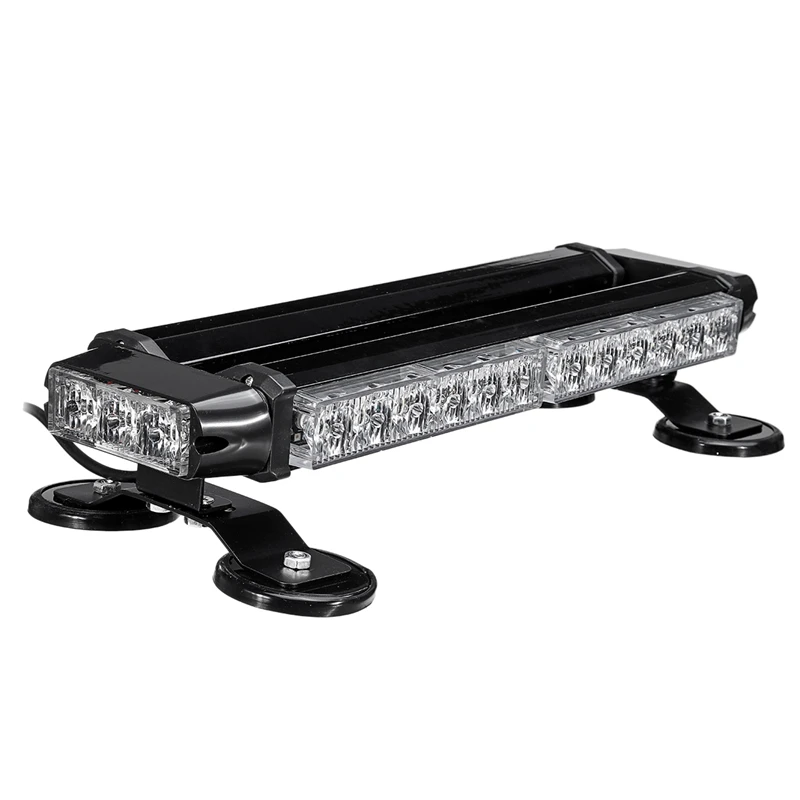 15 Inch Amber 30 LED Roof Strobe Flashing Light Bar Magnetic Emergency Beacon Warning Flash 30W 12V